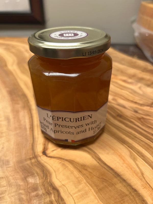 L'Épicurien Pear Preserves with Dried Apricots & Honey